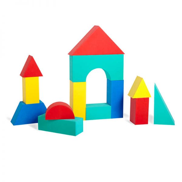 edushape® Giant Block Set, Assorted Colors & Shapes, 16 Pieces