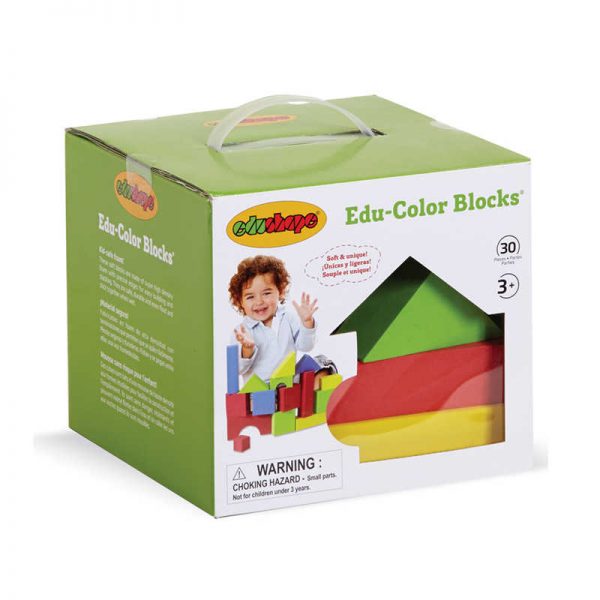 edushape® Edushape Edu-Color Building Blocks, 30 Pieces