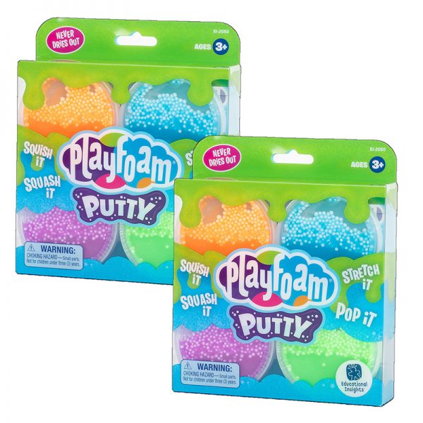 Educational Insights Playfoam® Putty, 4 Per Pack, 2 Packs