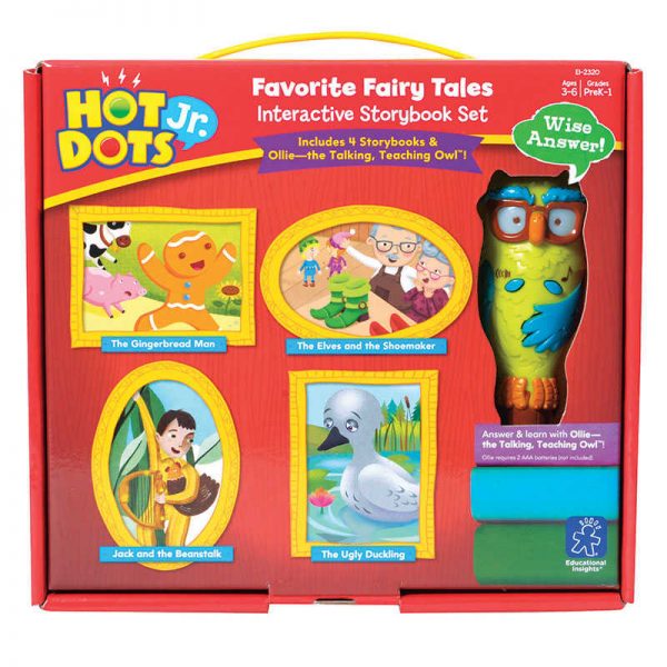 Educational Insights Hot Dots® Jr. Interactive Storybook Set, Favorite Fairy Tales with Ollie the Owl