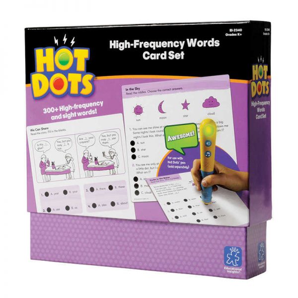 Educational Insights Hot Dots® High-Frequency Words Card Sets, Grades K+, 40 Cards