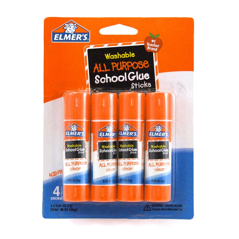 TeachersParadise - Elmer's® Elmer's® Washable School Glue Sticks, All  Purpose, 4-pack - ELME542