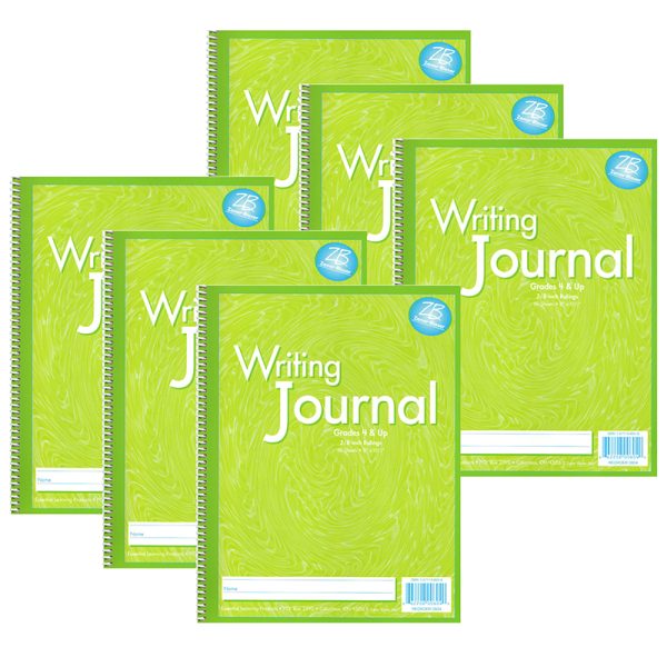 Zaner-Bloser® Writing Journal, Liquid Color, 3/8" ruling, Grades 4+, Pack of 6