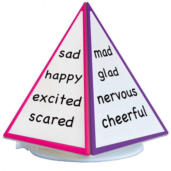 Sensational Classroom™ Spin & Write Pyramid™ Rotating 4-Sided Dry-Erase Board