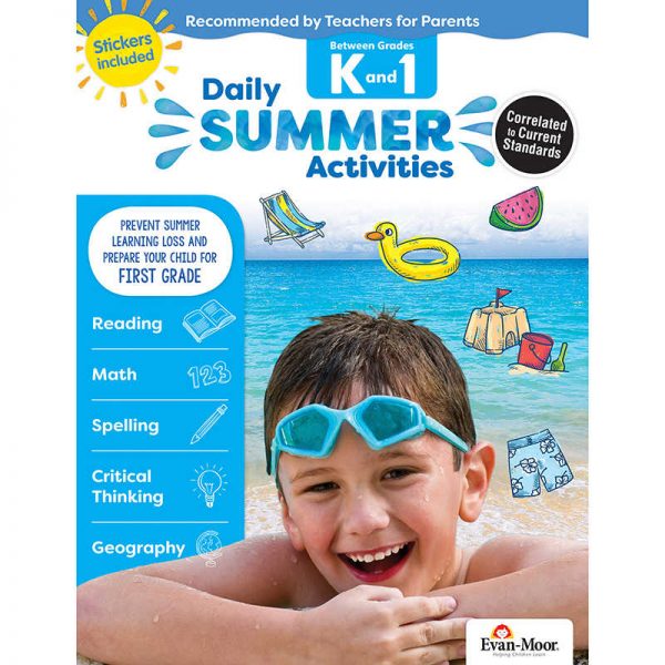 Evan-Moor Educational Publishers Daily Summer Activities, Moving from Kindergarten to 1st Grade