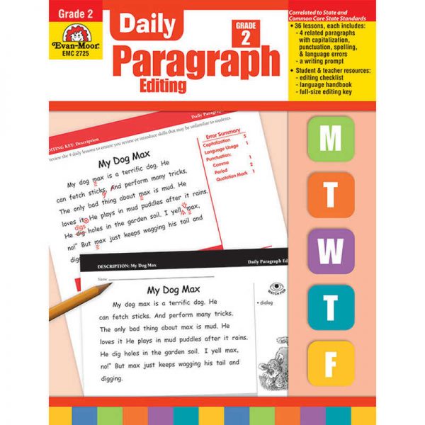 Evan-Moor Educational Publishers Daily Paragraph Editing Book, Grade 2