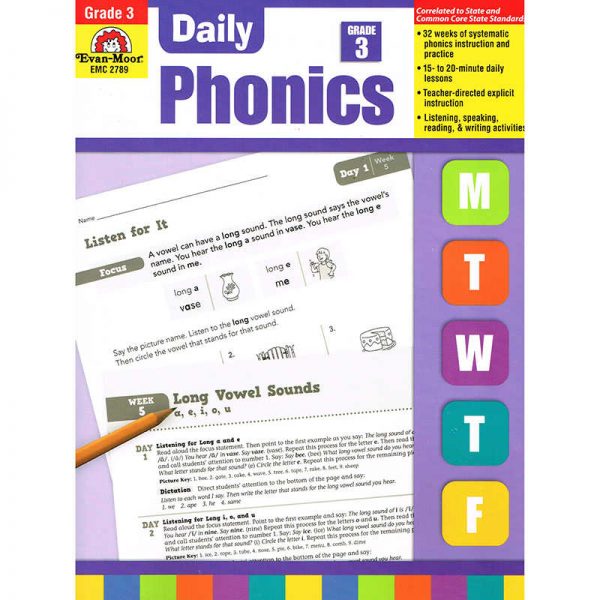 Evan-Moor Educational Publishers Daily Phonics Book, Teacher's Edition, Grade 3