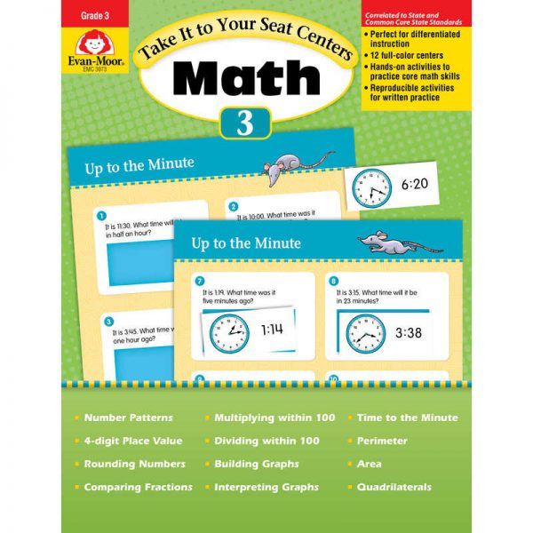 Evan-Moor Educational Publishers Take It to Your Seat Math Centers, Grade 3