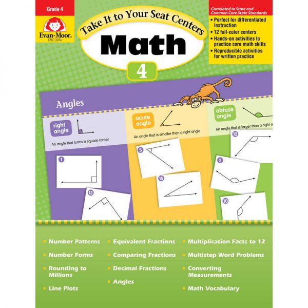 Evan-Moor Educational Publishers Take It to Your Seat Math Centers, Grade 4