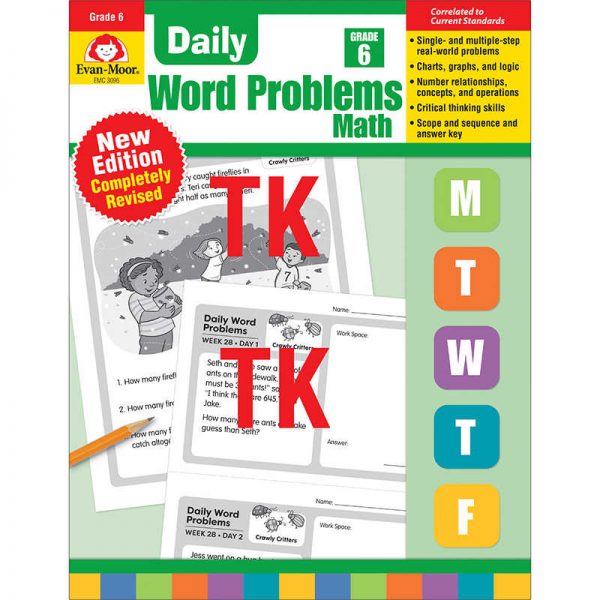 Evan-Moor Educational Publishers Daily Word Problems Math, Grade 6
