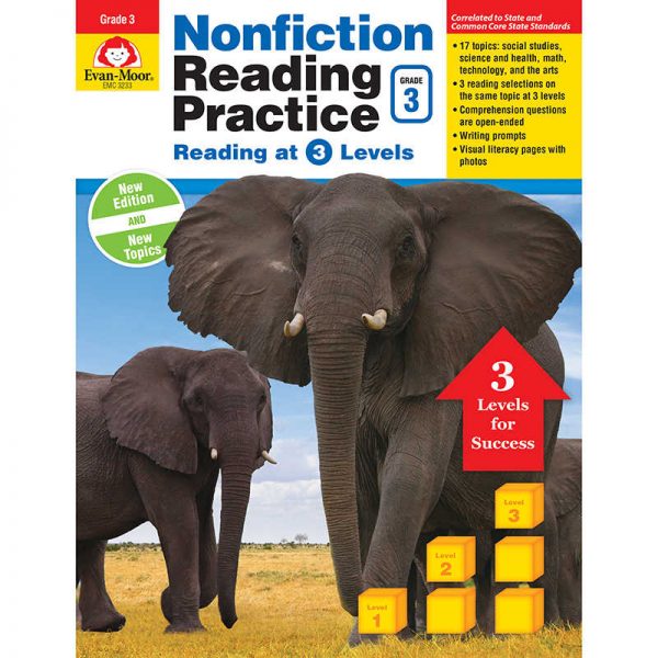 Evan-Moor Educational Publishers Nonfiction Reading Practice, Grade 3