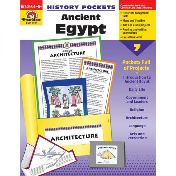 Evan-Moor Educational Publishers History Pockets Ancient Egypt Book, Grade 4-6+