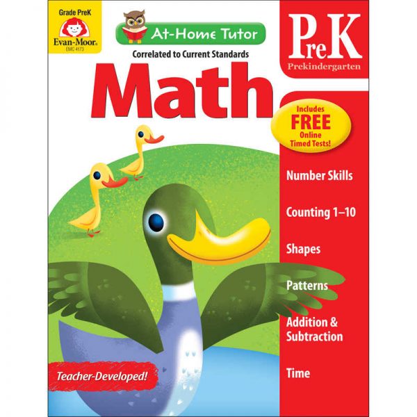 Evan-Moor Educational Publishers Home Tutor: Math, Grade Pre-K – (Counting 1-20)