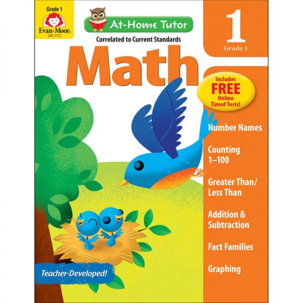 Evan-Moor Educational Publishers Home Tutor: Mh, Grade 1 – (Addition Facts 11-18)