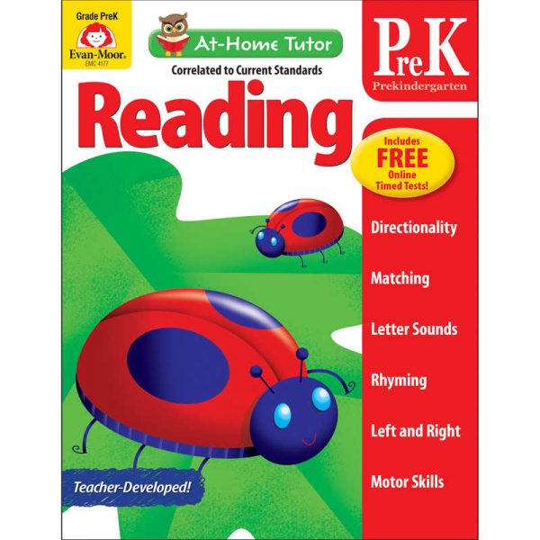 Evan-Moor Educational Publishers Home Tutor: Reading, Grade Pre-K – (The Alphabet)