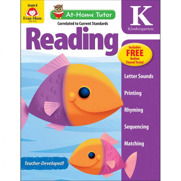 Evan-Moor Educational Publishers Home Tutor: Reading, Grade K – (Vowel Sounds)