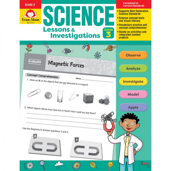 Evan-Moor Educational Publishers Science Lessons and Investigations, Grade 3
