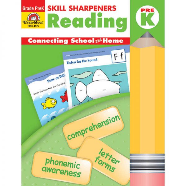 Evan-Moor Educational Publishers Skill Sharpeners Reading Book, Grade PreK