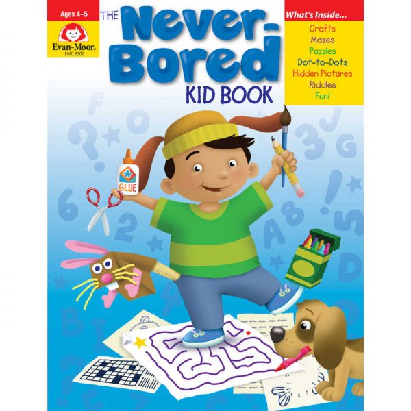 Evan-Moor Educational Publishers The Never-Bored Kid Book - Activity Book, Grades PreK-K