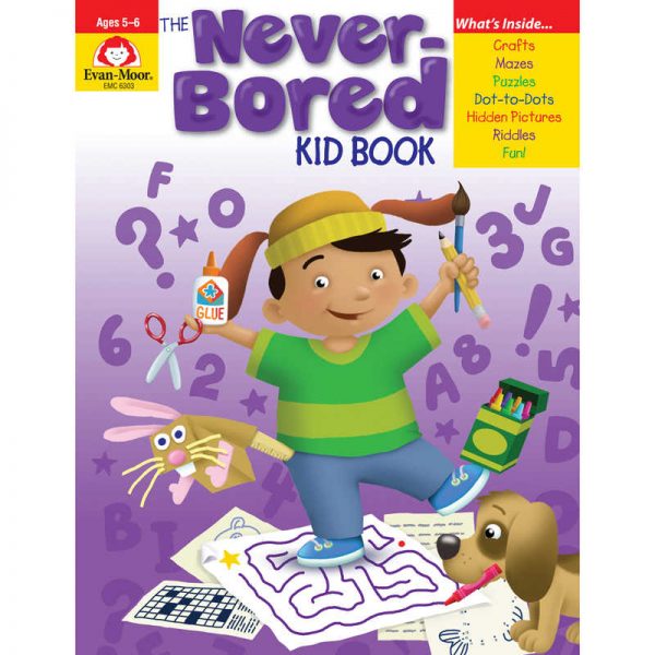 Evan-Moor Educational Publishers The Never-Bored Kid Book - Activity Book, Grades K-1