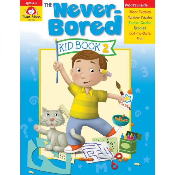 Evan-Moor Educational Publishers The Never-Bored Kid Book 2 - Activity Book, Grades PreK-K