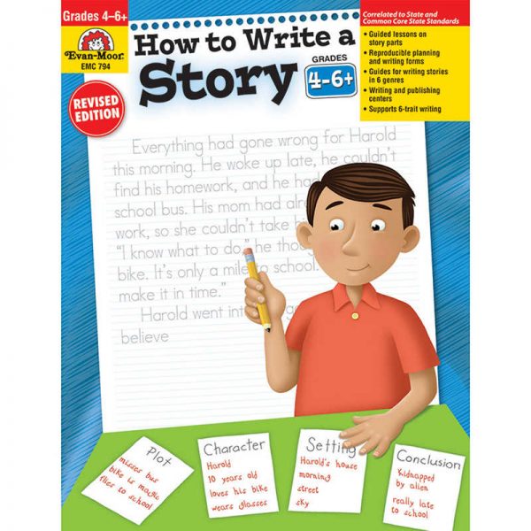 Evan-Moor Educational Publishers How to Write a Story Book, Grades 4-6
