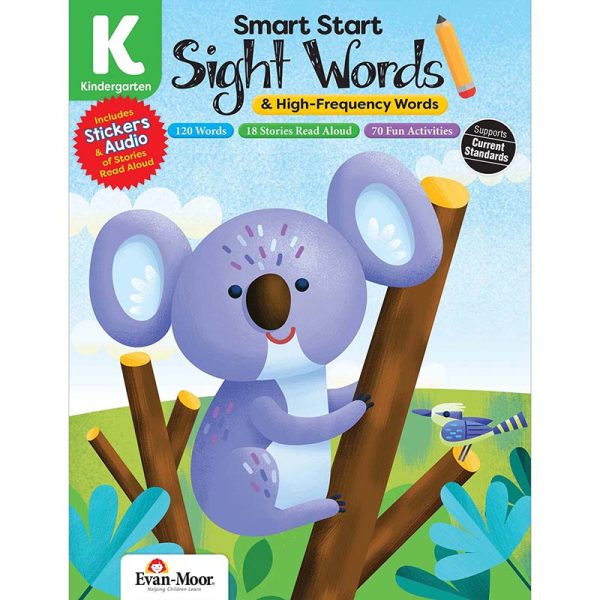 Evan-Moor Educational Publishers Smart Start Sight Words & High-Frequency Words, Grade K