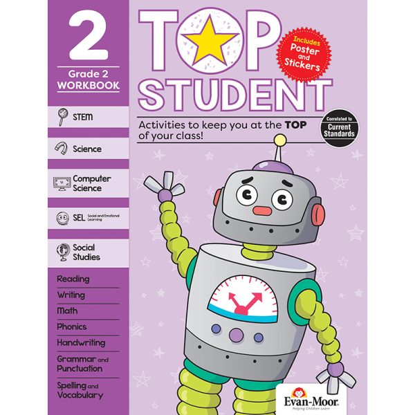 Evan-Moor Educational Publishers Top Student Activity Book, Grade 2