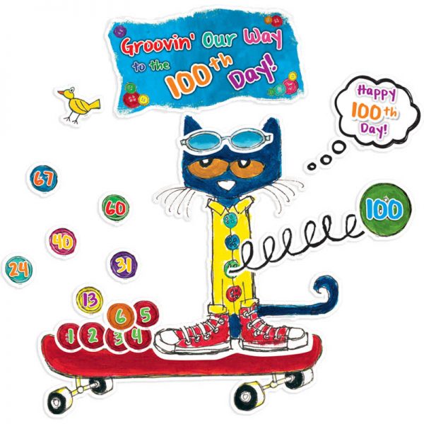 Edupress™ Pete the Cat® 100 Groovy Days of School Bulletin Board Set