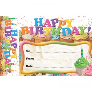 Edupress™ Happy Birthday Cupcakes Bookmark