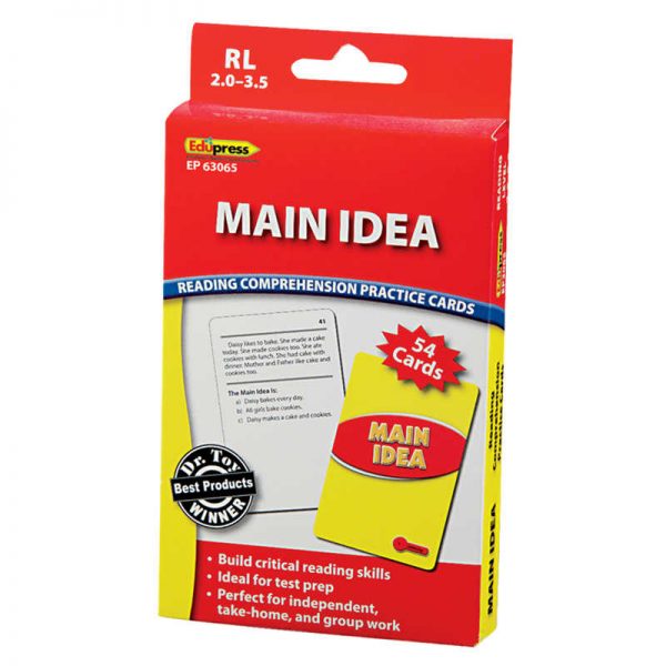 Edupress™ Main Idea Practice Cards, Levels 2.0-3.5