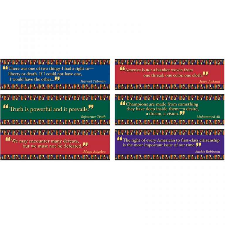 Edupress™ Black American Quotes Mini Bulletin Board Set, 8 Pieces