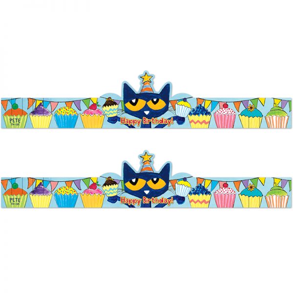 Teacher Created Resources Pete the Cat Happy Birthday Crowns, 30 Per Pack, 2 Packs