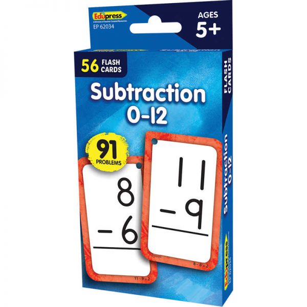 Edupress™ Subtraction 0-12 Flash Cards
