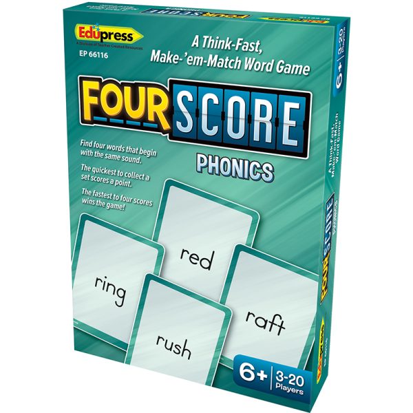Teacher Created Resources Four Score: Phonics Card Game