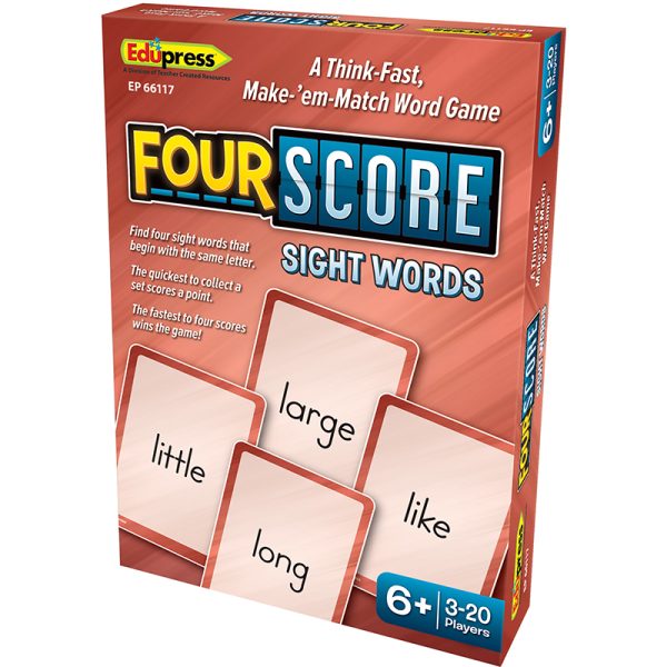 Teacher Created Resources Four Score: Sight Words Card Game