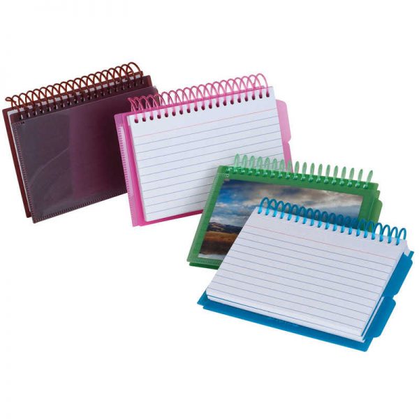 Oxford® View Front Spiral Index Cards 3X5 Poly Cover
