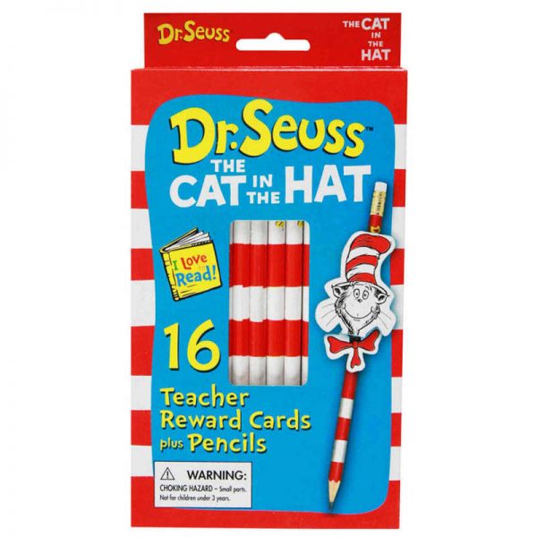 Eureka® The Cat in the Hat™ Pencil Rewards with Toppers, Pack of 16