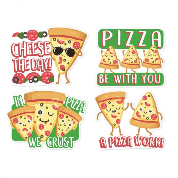 Eureka® Jumbo Scented Stickers, Pizza Stickers, Pack of 12