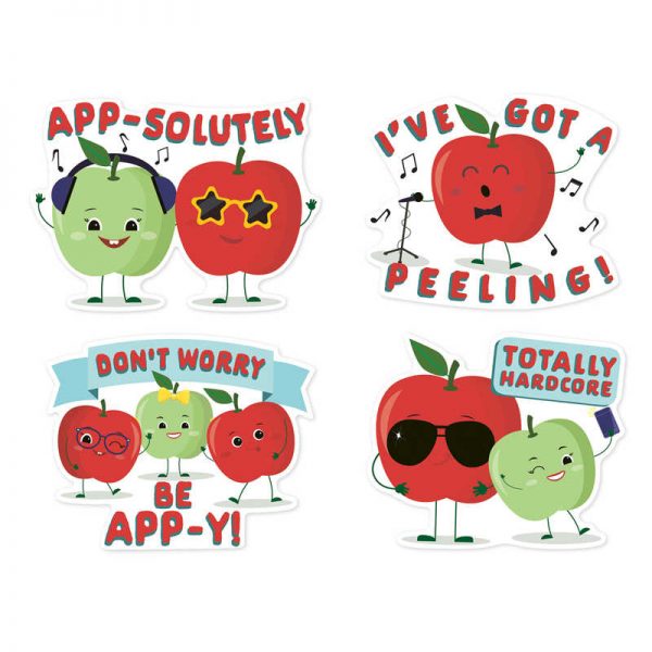 Eureka® Jumbo Scented Stickers, Apple, Pack of 12