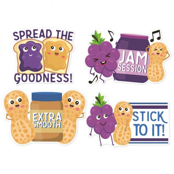 Eureka® Jumbo Scented Stickers, Peanut Butter & Jelly, Pack of 12
