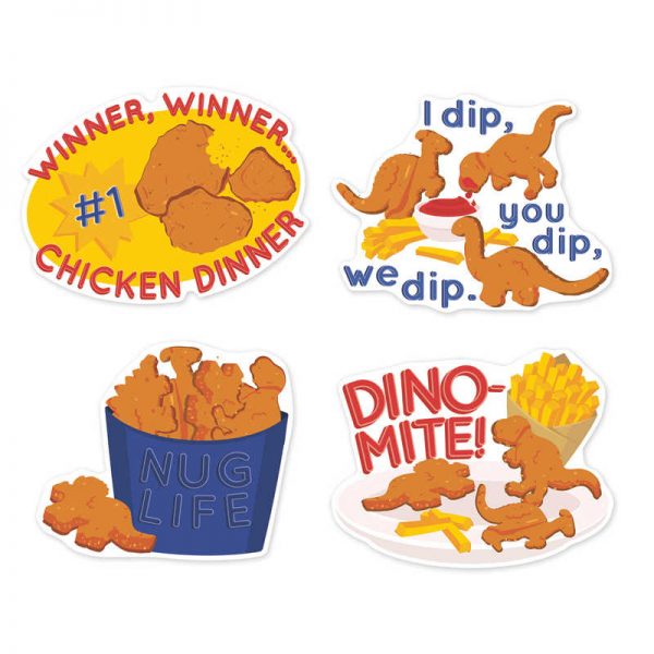 Eureka® Jumbo Scented Stickers, Chicken Nuggets, Pack of 12