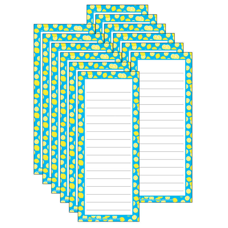 Eureka® Always Try Your Zest Note Pad, 3-1/2" x 8-1/2", 50 Sheets, Pack of 12