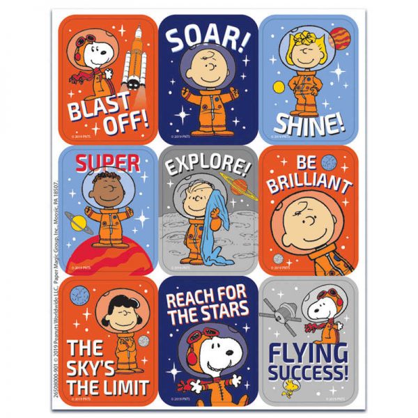 Eureka® Peanuts® NASA Giant Stickers, Pack of 36