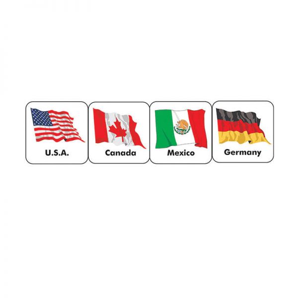 Eureka® World Flags (20 countries) Theme Stickers