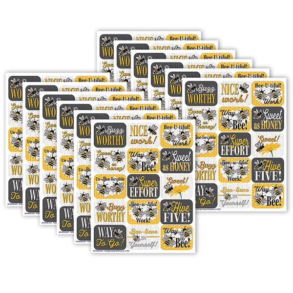 EUREKA The Hive Success Stickers, 120 Per Pack, 12 Packs