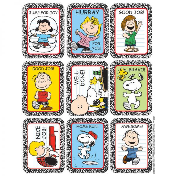 Eureka® Peanuts® Motivational Sticker, 36/pkg