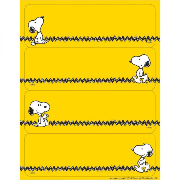 Eureka® Peanuts® Yellow Label Stickers