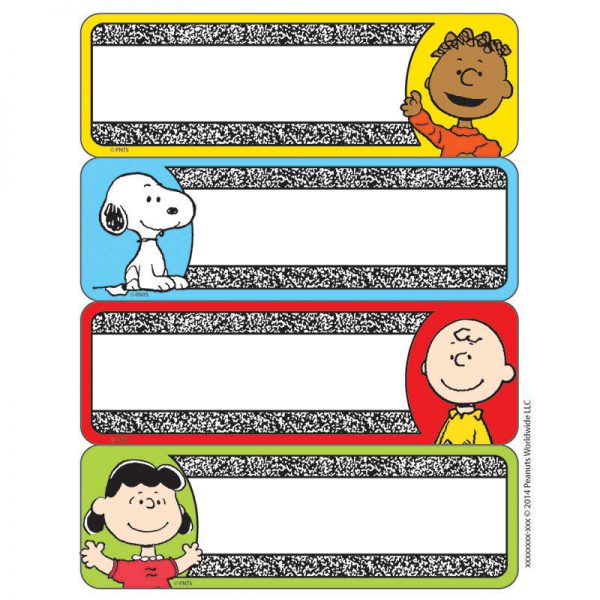 Eureka® Peanuts® Composition Label Stickers