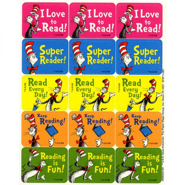 Eureka® Cat in the Hat™ Reading Success Stickers, 120/pkg